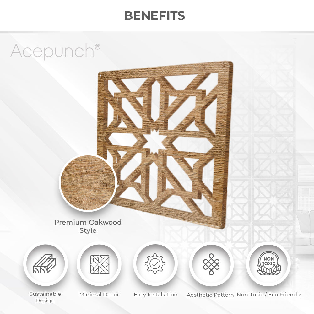 Acepunch Cosmic Star Refined Hanging Wooden DIY Curtain / Room Divider - AP1294