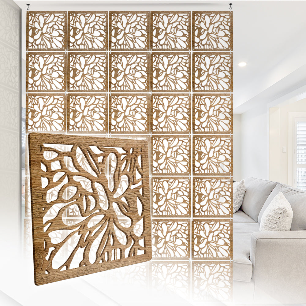 Acepunch Majestic Blossom Luxury Hanging Wooden DIY Curtain / Room Divider - AP1292