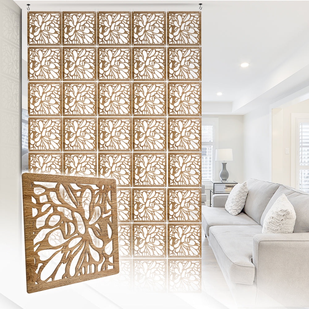 Acepunch Majestic Blossom Luxury Hanging Wooden DIY Curtain / Room Divider - AP1292