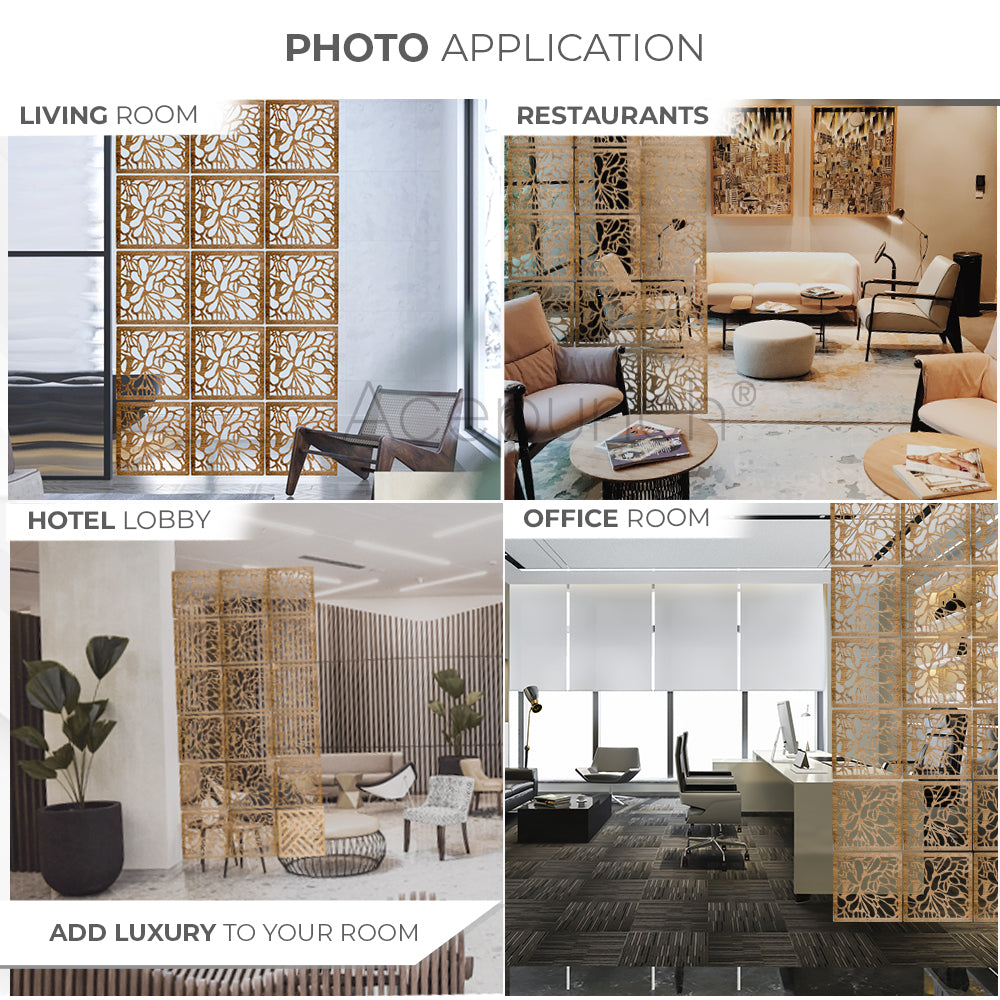 Acepunch Majestic Blossom Luxury Hanging Wooden DIY Curtain / Room Divider - AP1292