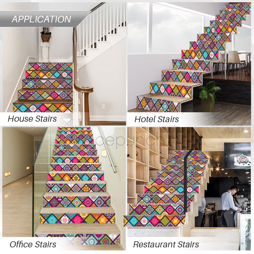 Acepunch Moroccan Pattern Self-Adhesive Stairscase Sticker Strips - AP1409