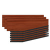 Acepunch Mahogany Rubber Wall Self-Adhesive Textured Finish Premium Baseboard Trim - AP1378