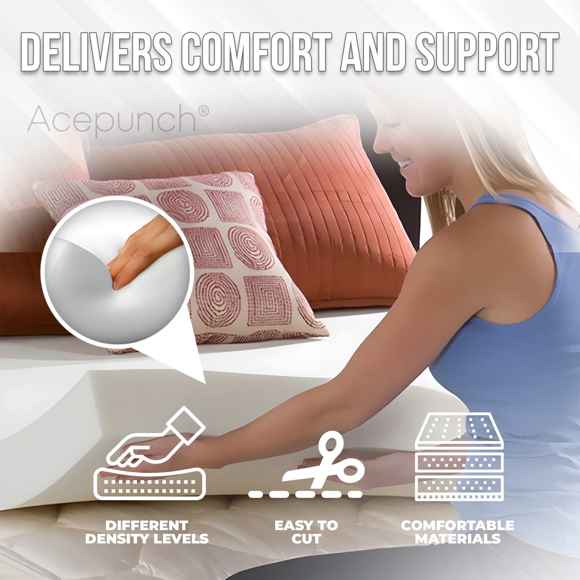 Comfortable and Soft Support Dual Density Upholstery Foam - AP1438