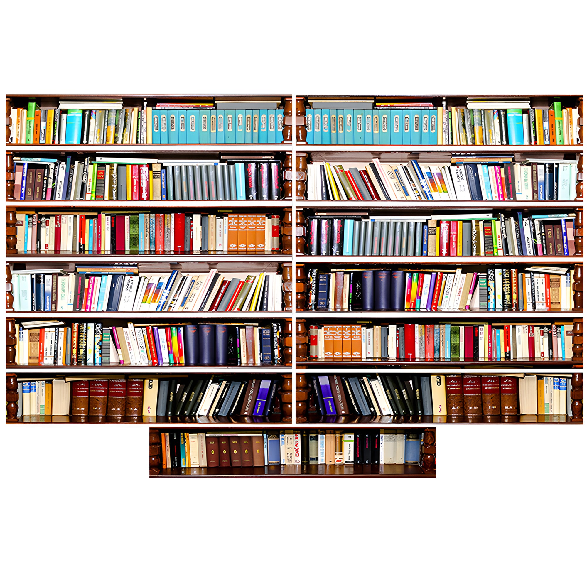 Acepunch Bookshelf Pattern Self-Adhesive Stairscase Sticker Strips - AP1414