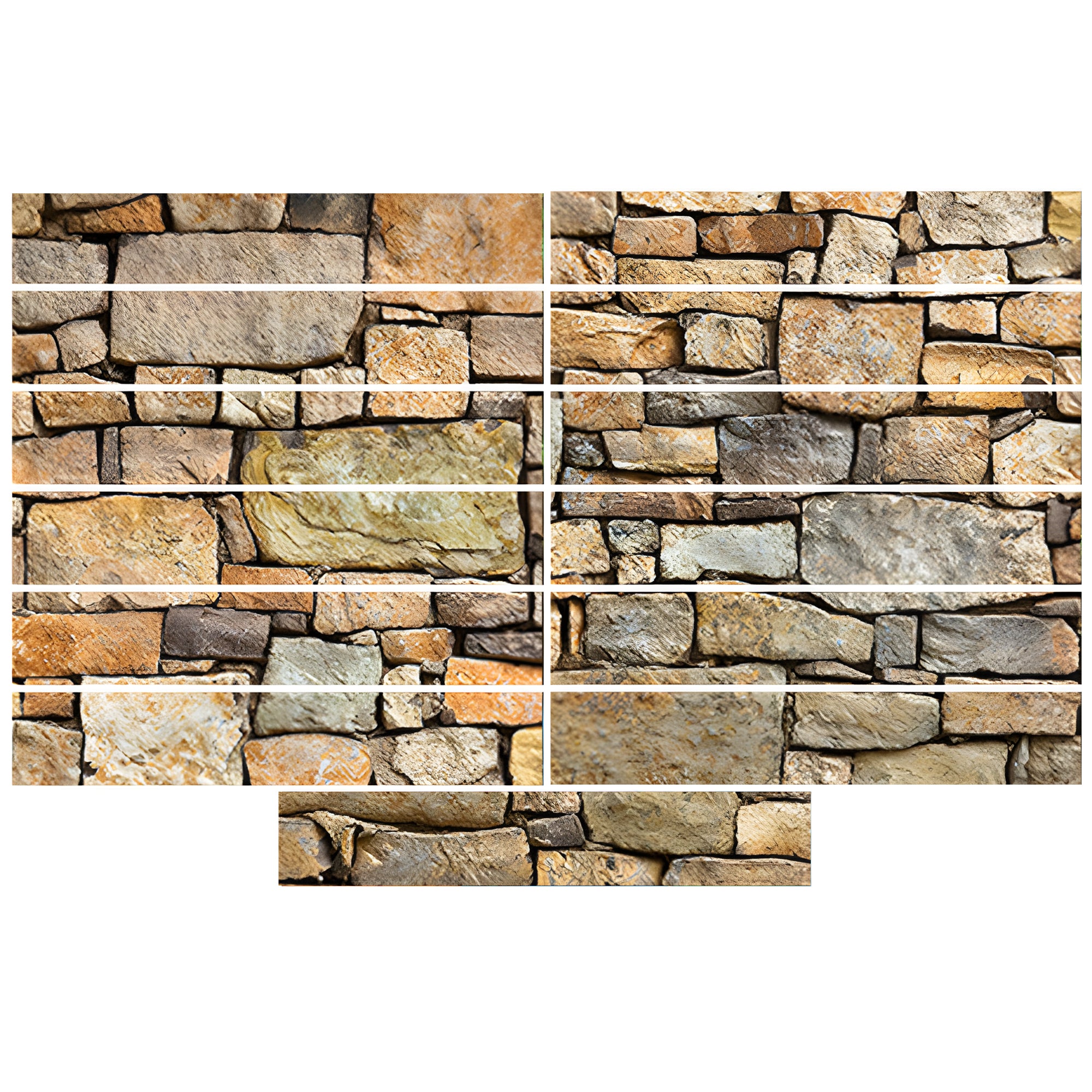 Acepunch Brick Pattern Self-Adhesive Stairscase Sticker Strips - AP1413