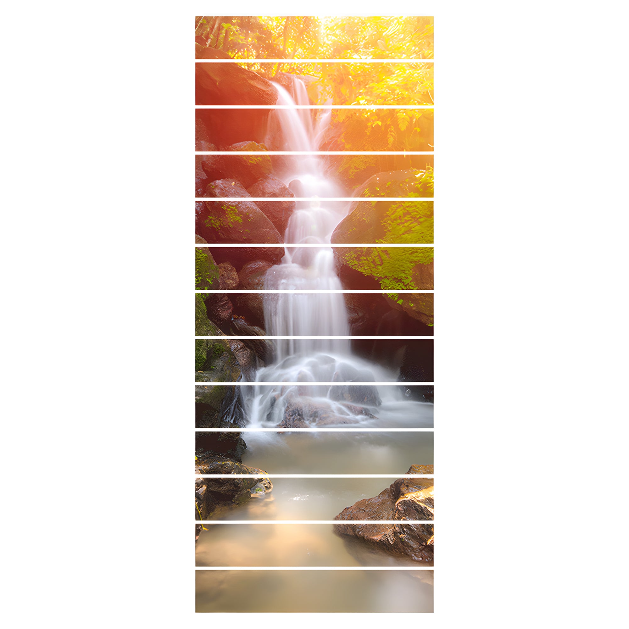 Acepunch Waterfall at Dusk Self-Adhesive Stairscase Sticker Strips - AP1415