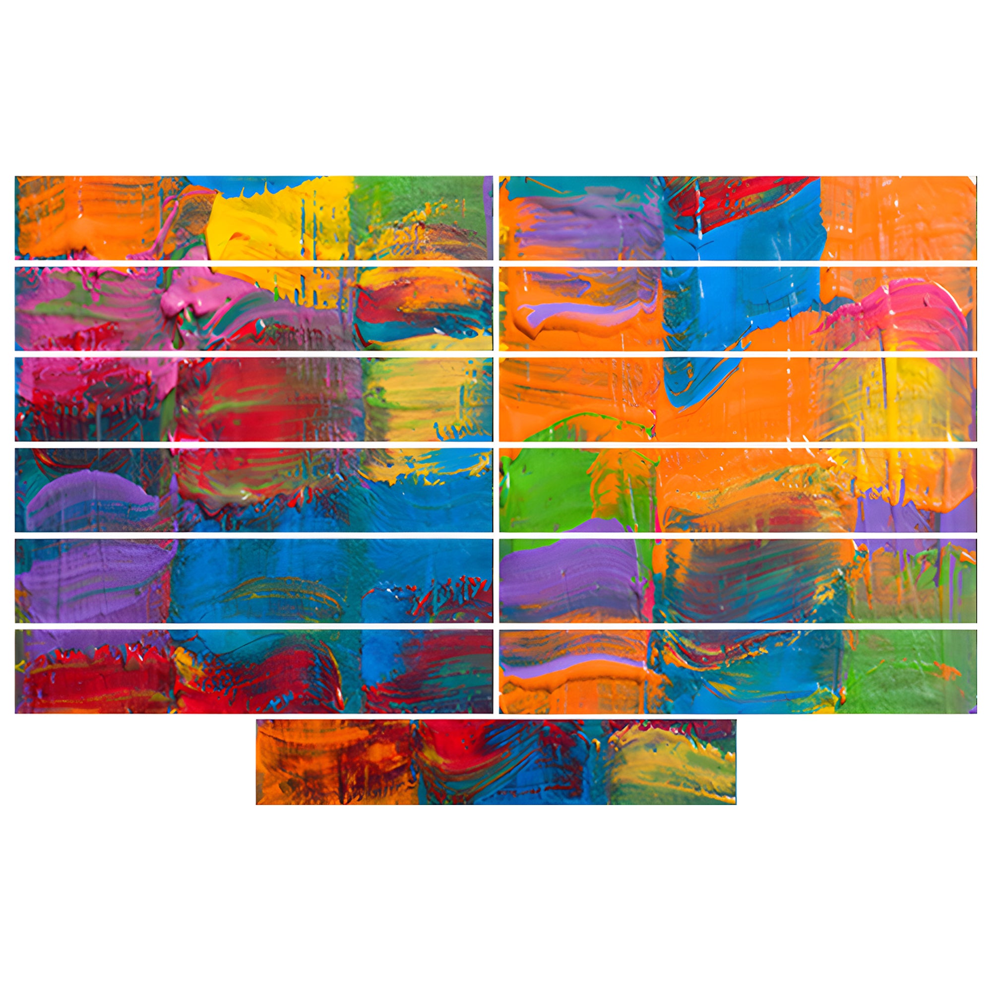 Acepunch Oil Painting Pattern Self-Adhesive Stairscase Sticker Strips - AP1411