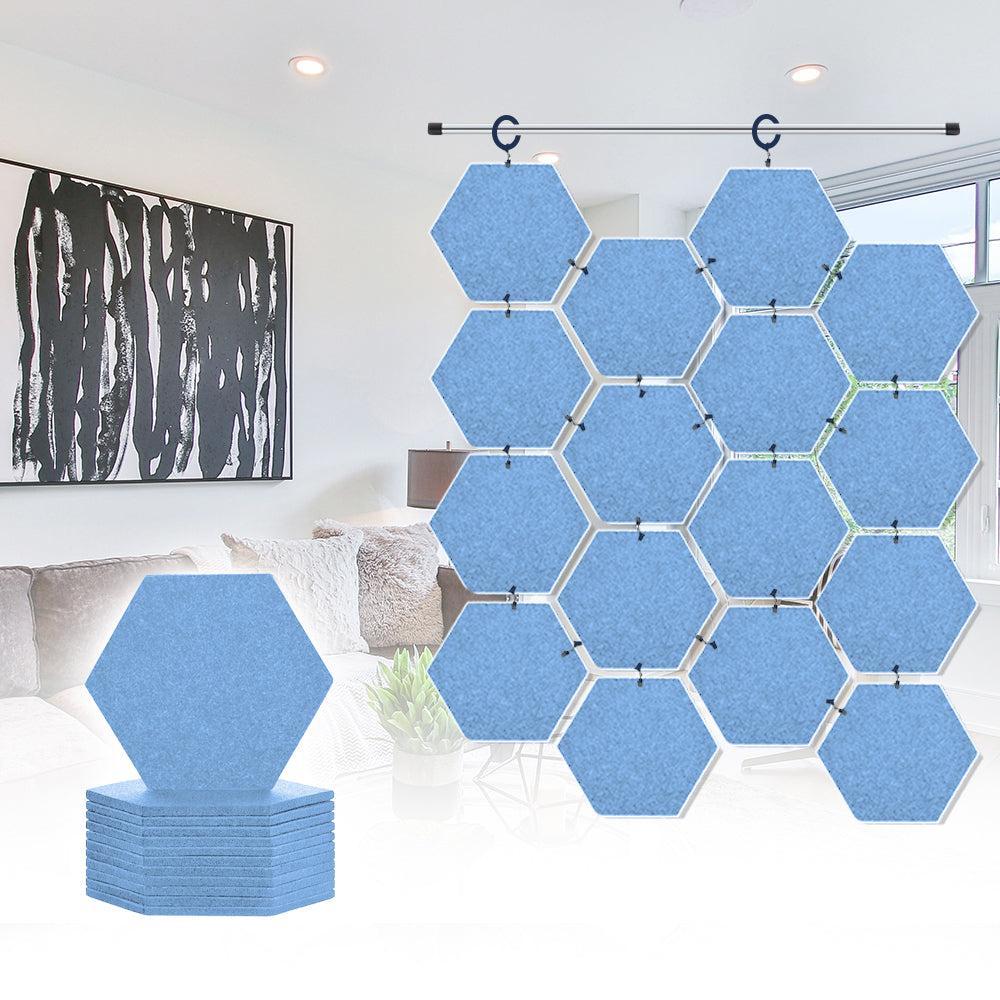 Acepunch Hanging Hexagon Sound Absorbing Clip-On Tile - AP1240