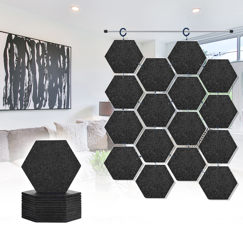 Acepunch Hanging Hexagon Sound Absorbing Clip-On Tile - AP1240