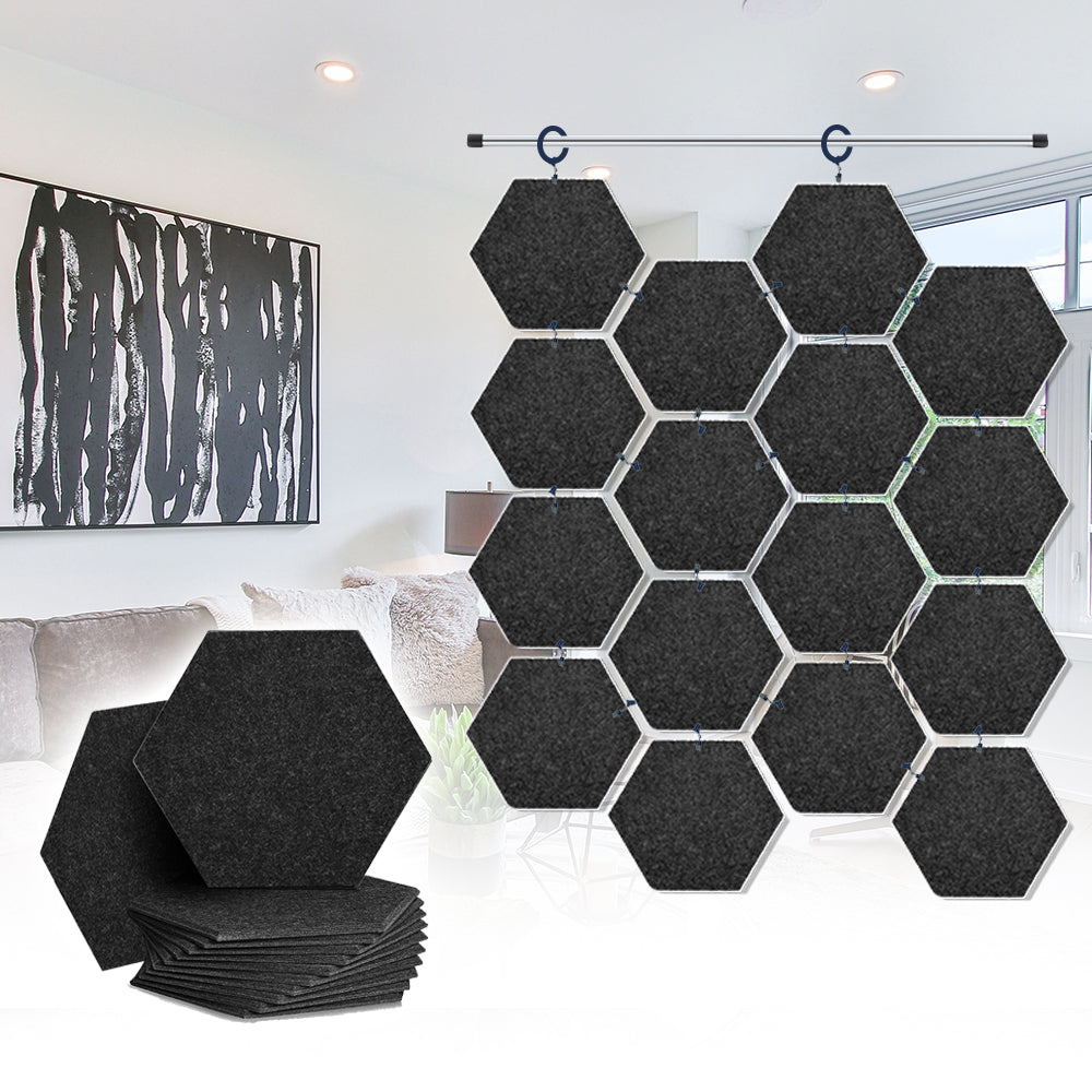 Acepunch Hanging Hexagon Sound Absorbing Clip-On Tile - AP1240
