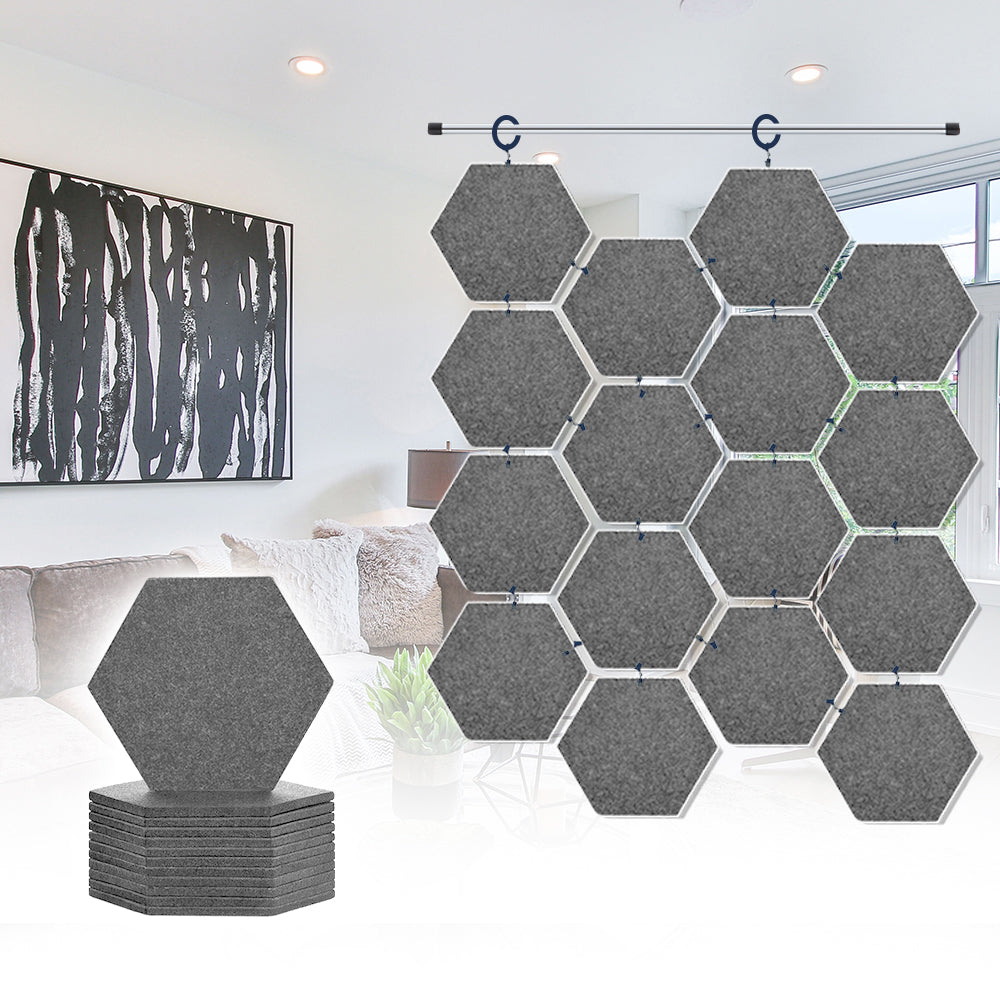 Acepunch Hanging Hexagon Sound Absorbing Clip-On Tile - AP1240