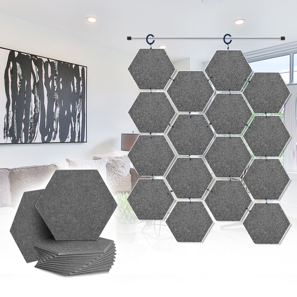 Acepunch Hanging Hexagon Sound Absorbing Clip-On Tile - AP1240