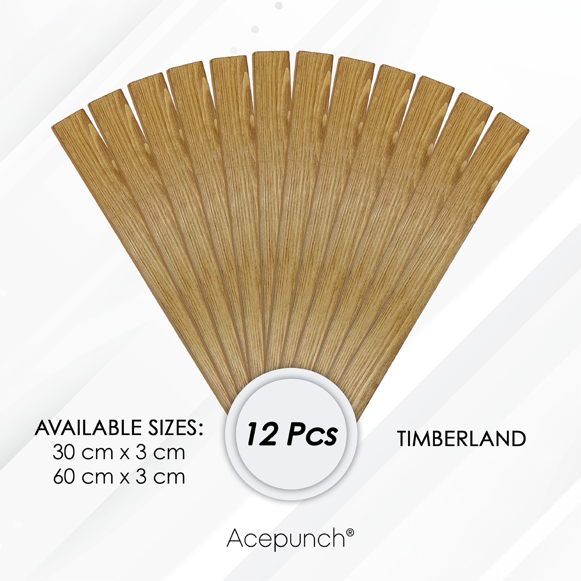 Acepunch Premium Oak Wood Wall Slates Decor AP1305