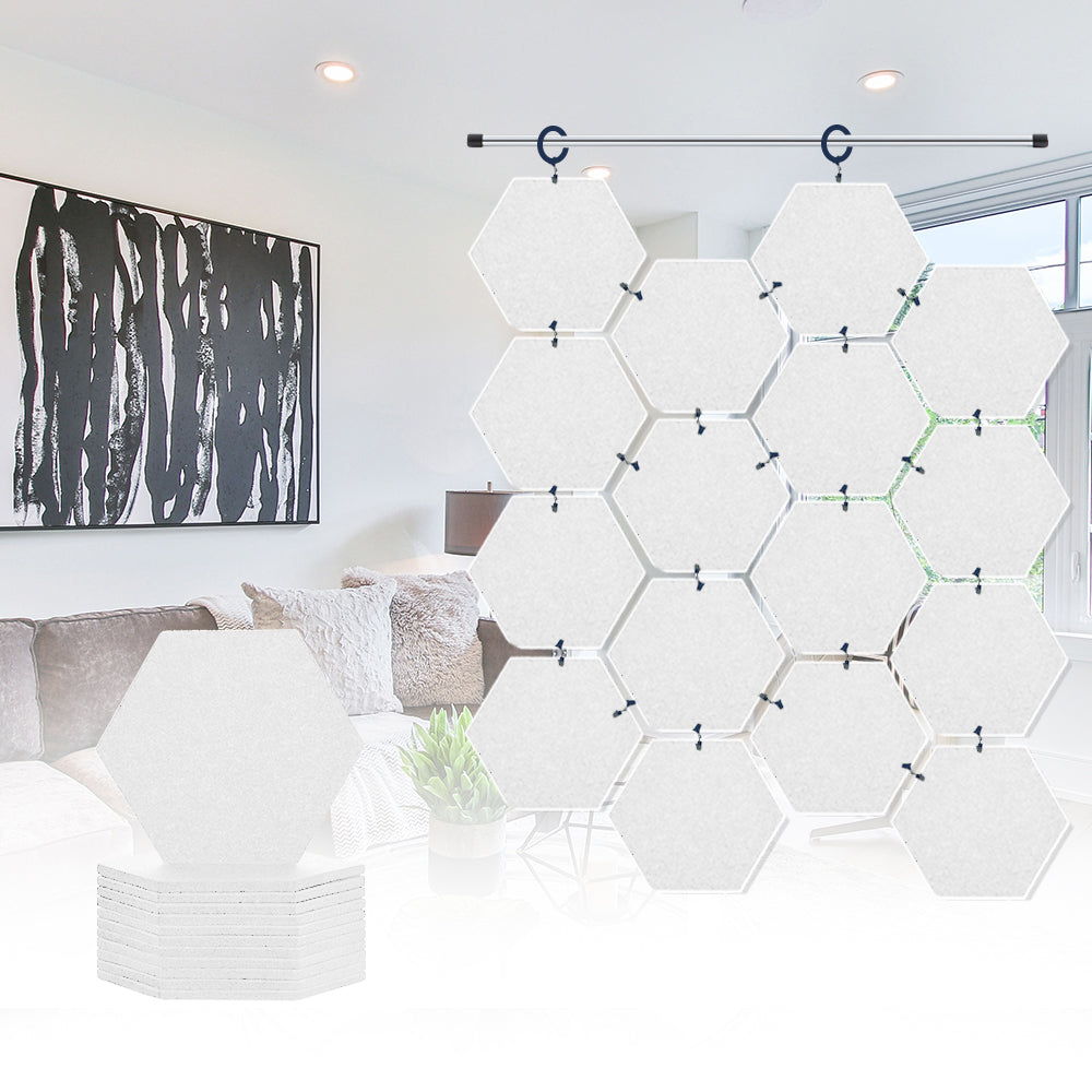 Acepunch Hanging Hexagon Sound Absorbing Clip-On Tile - AP1240