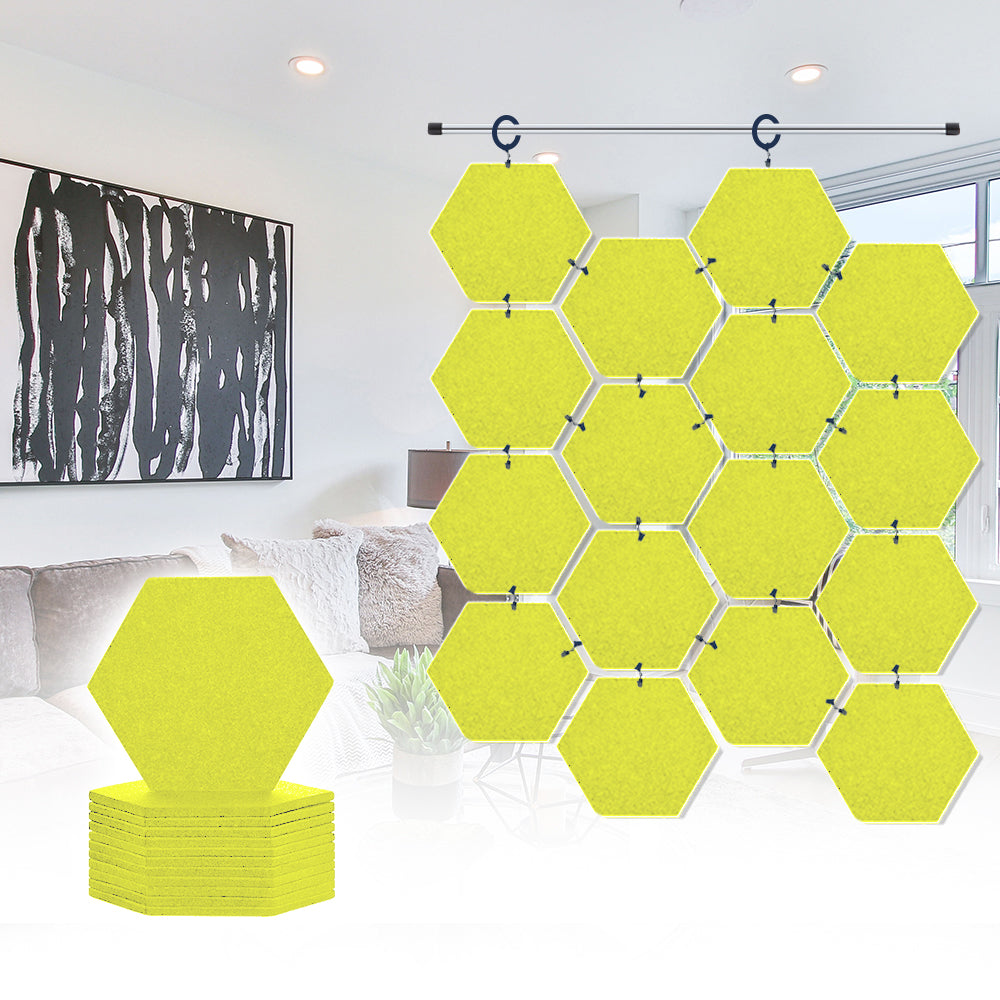 Acepunch Hanging Hexagon Sound Absorbing Clip-On Tile - AP1240