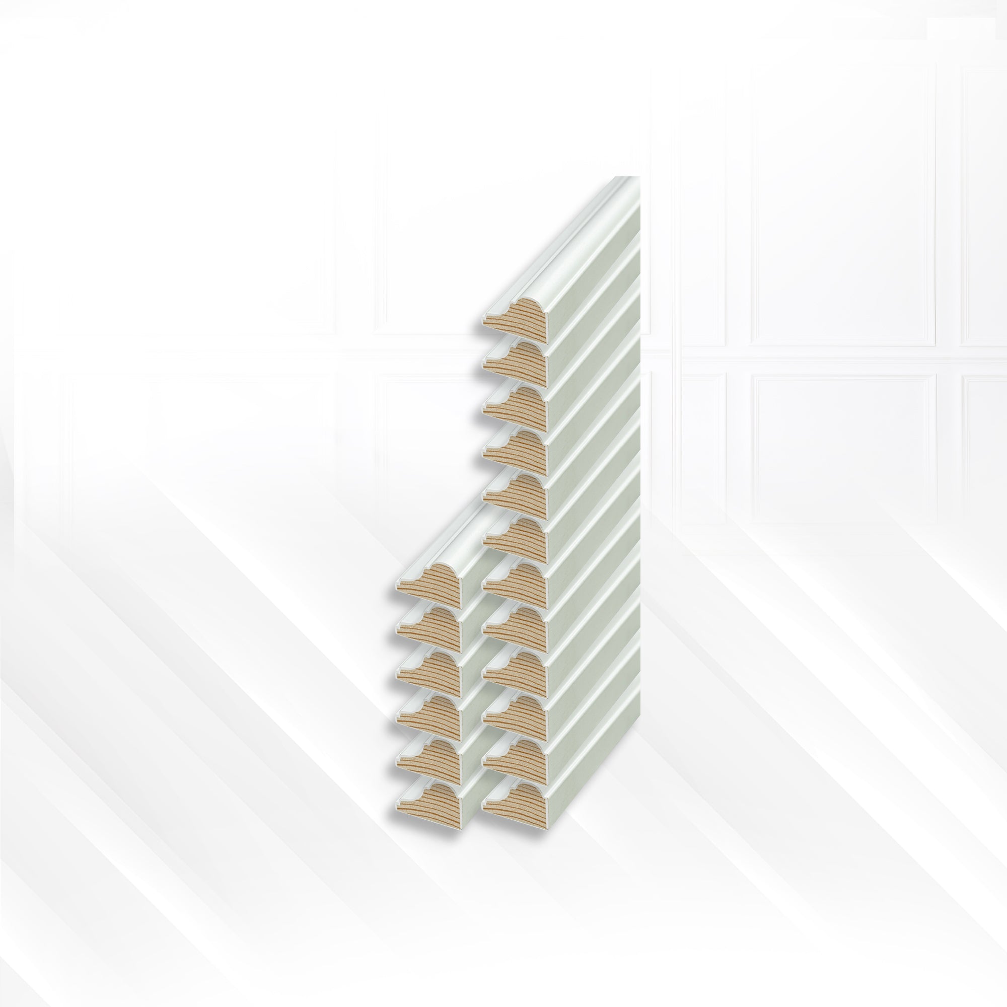 Acepunch Polished Wooden Wainscoting Panel Moulding AP1375