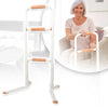 Premium Multi-Functional Wooden Handle 3-Position Movable Sitting Standing Assist Rail - MO30009