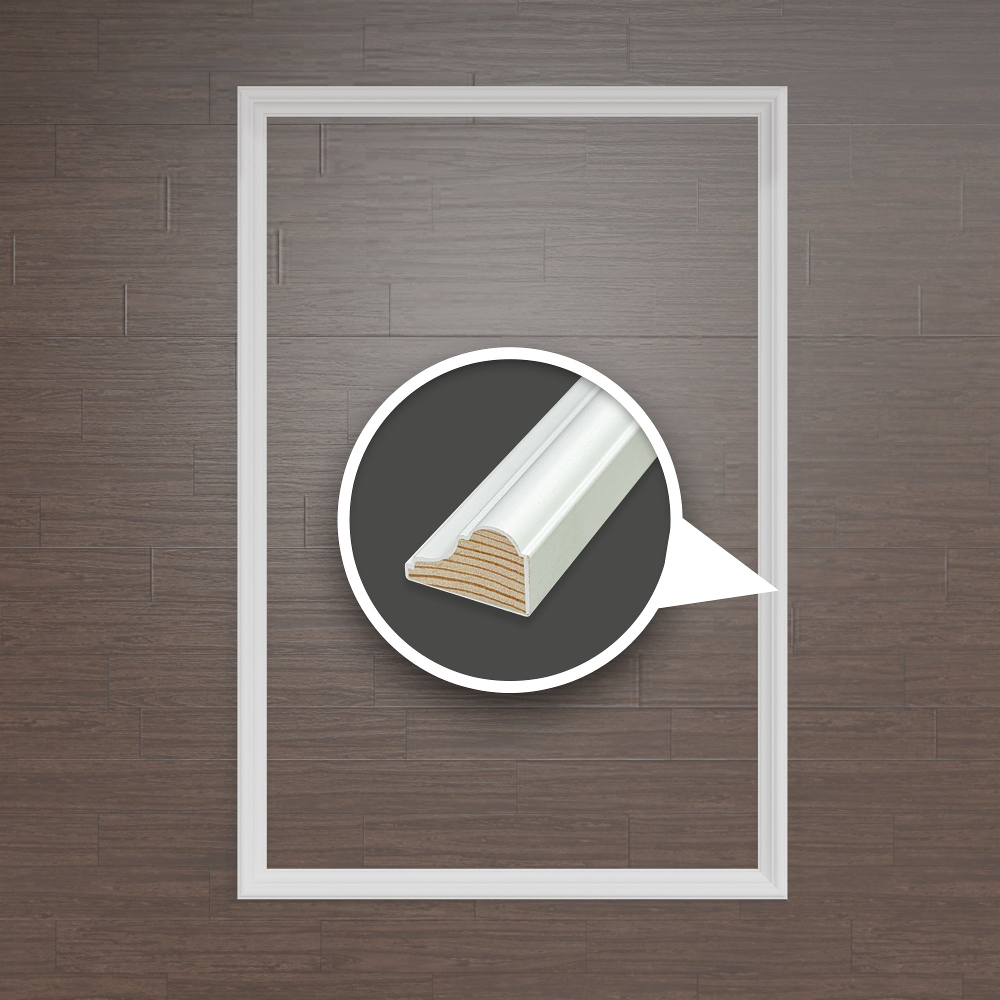 Acepunch Polished Wooden Wainscoting Panel Moulding AP1375