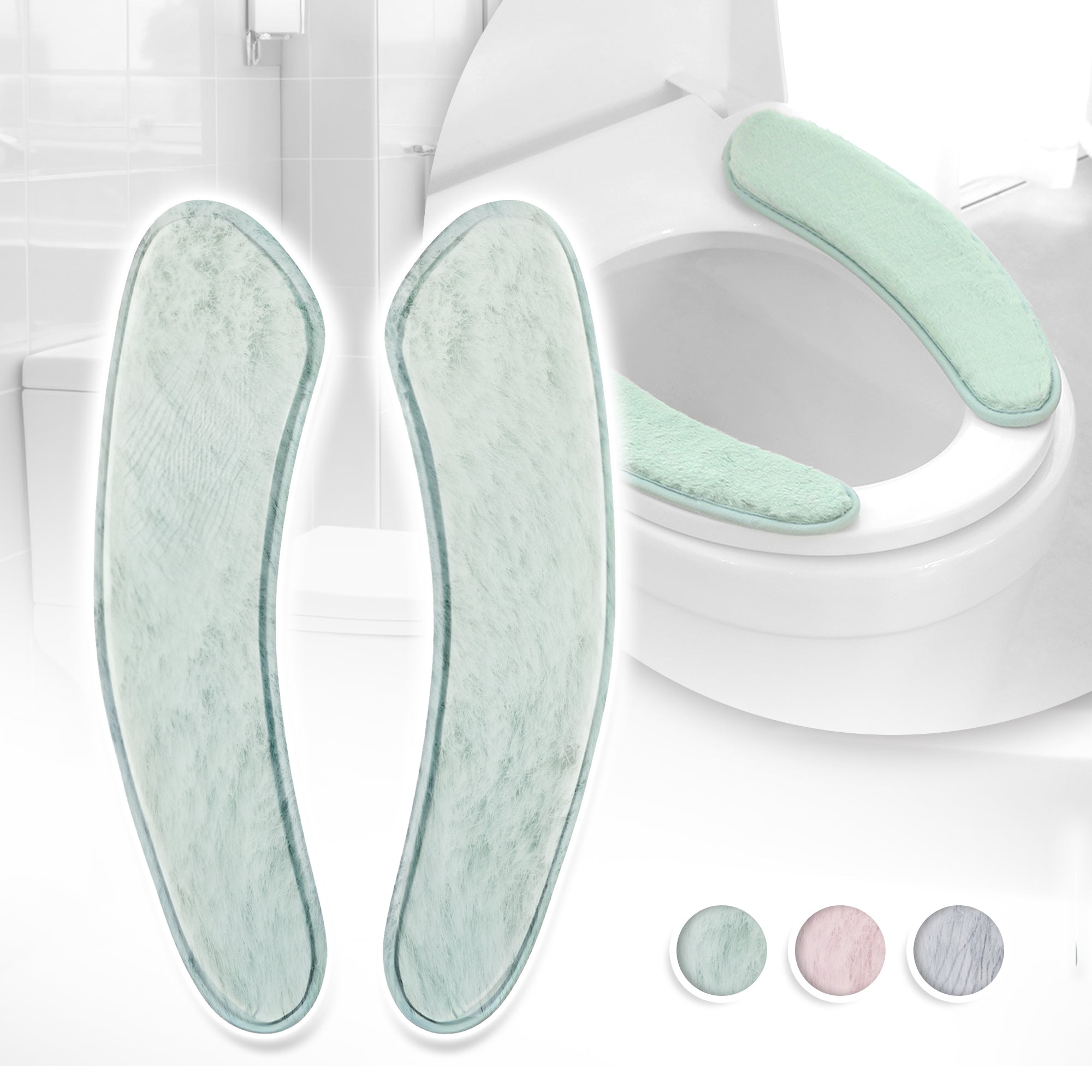 3 Pairs Adhesive Pressure Relief Toilet Seat Pad Cushion  - MO30015