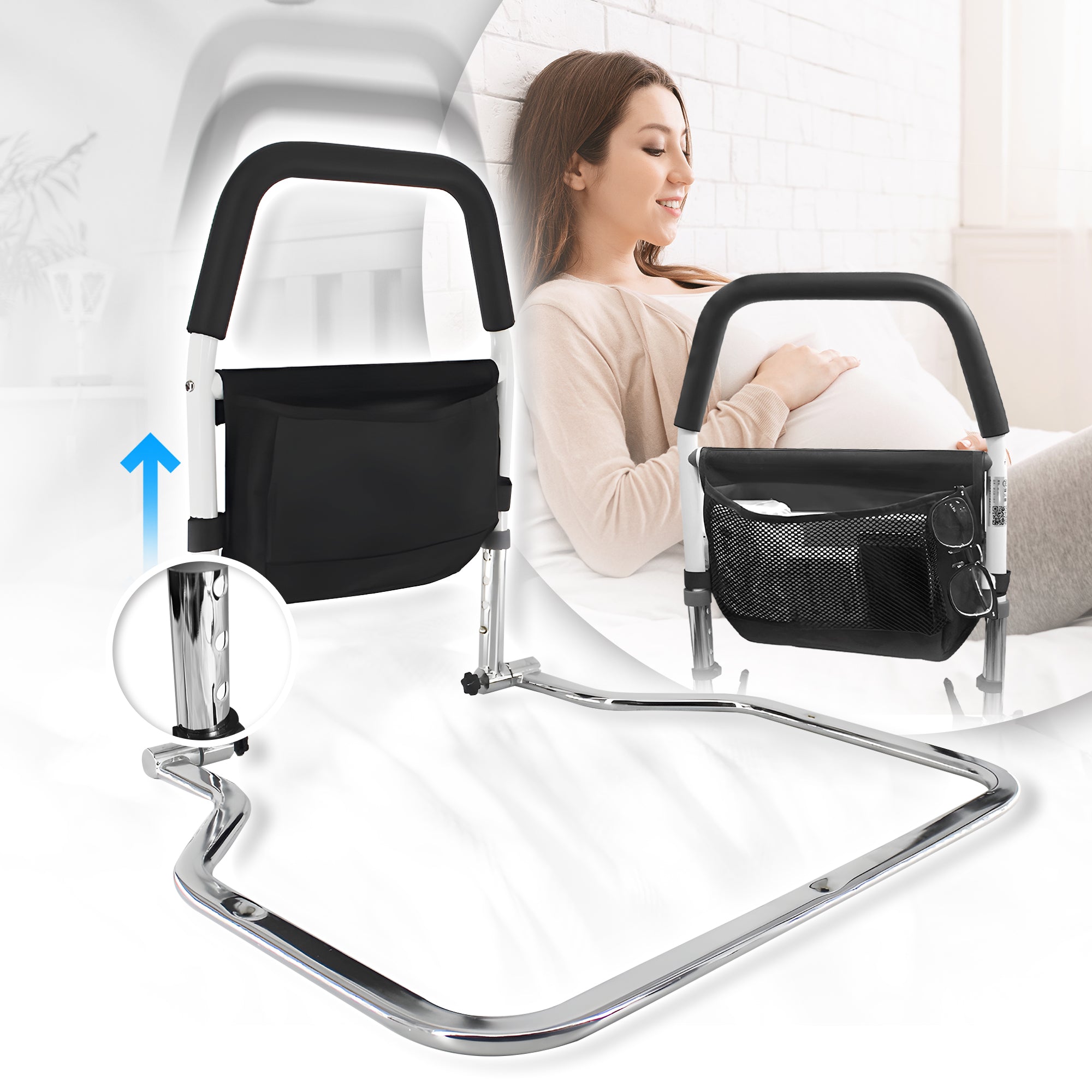 Convenient Portable Foldable Bedside Grab for Easy Mobility - MO30001