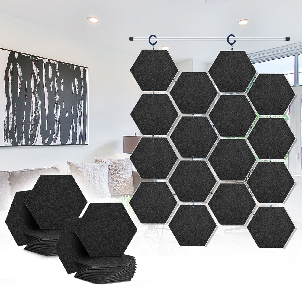 Acepunch Hanging Hexagon Sound Absorbing Clip-On Tile - AP1240