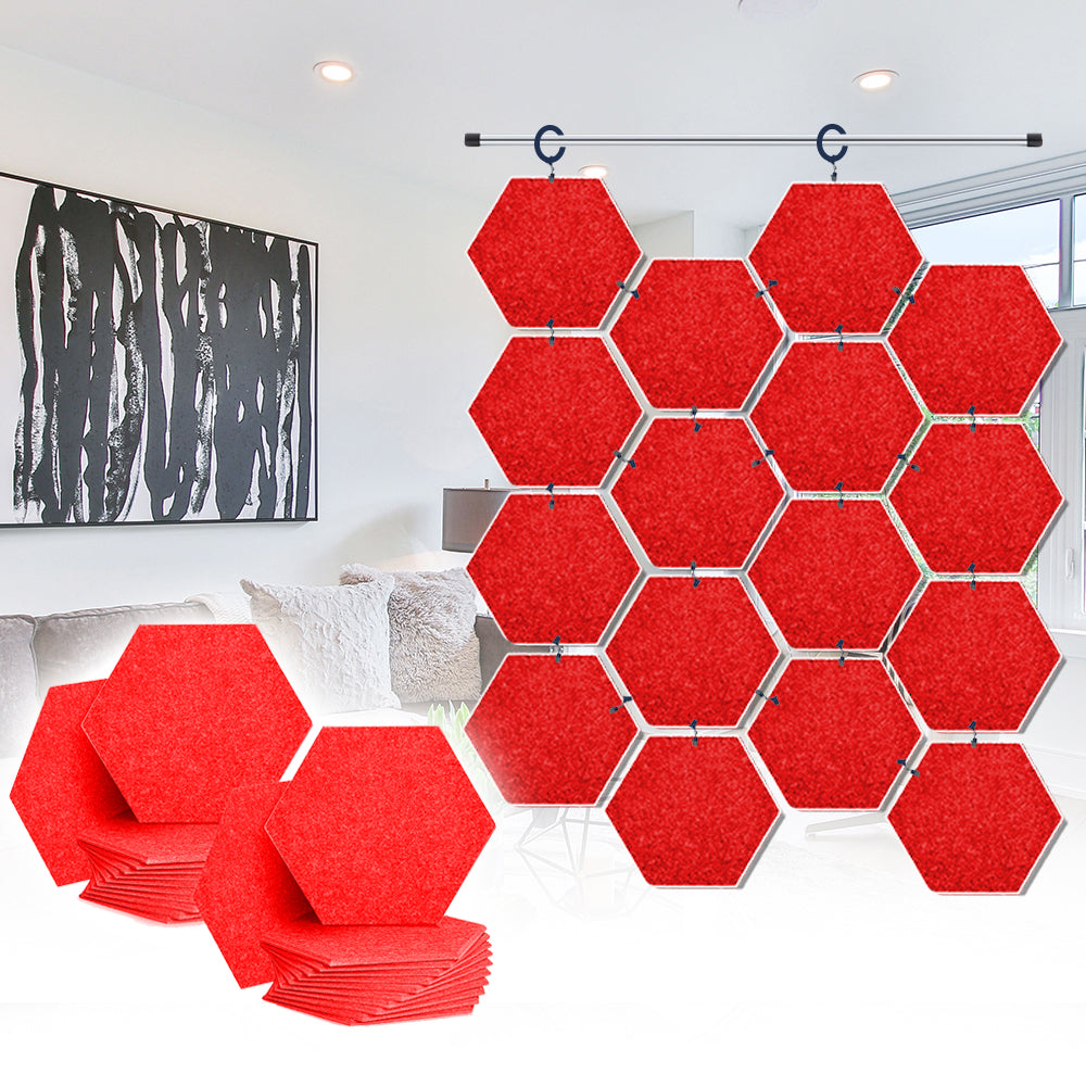 Acepunch Hanging Hexagon Sound Absorbing Clip-On Tile - AP1240