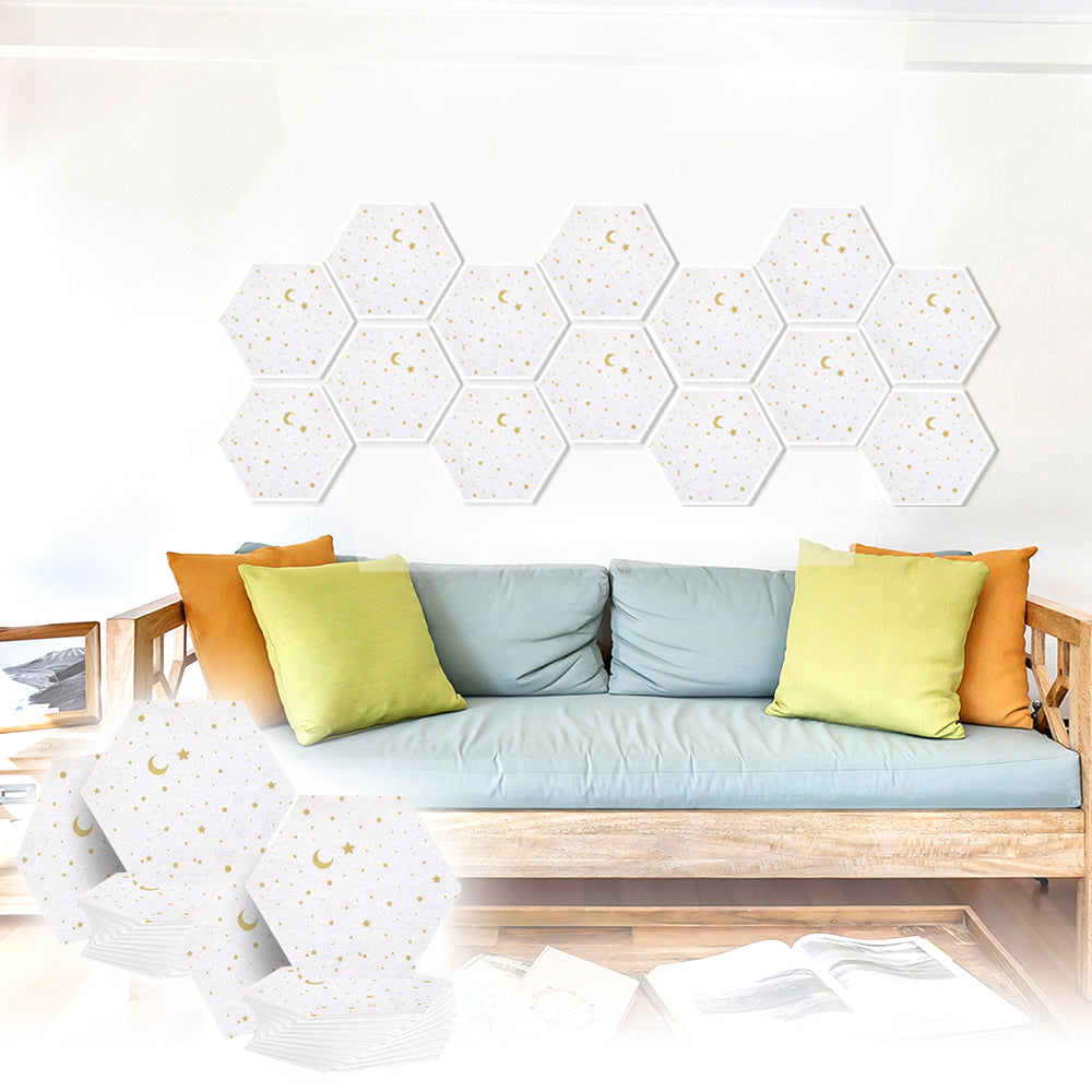Acepunch Hexagon Felt Sound Absorbing Wall Panel - Starry Art - AP1231