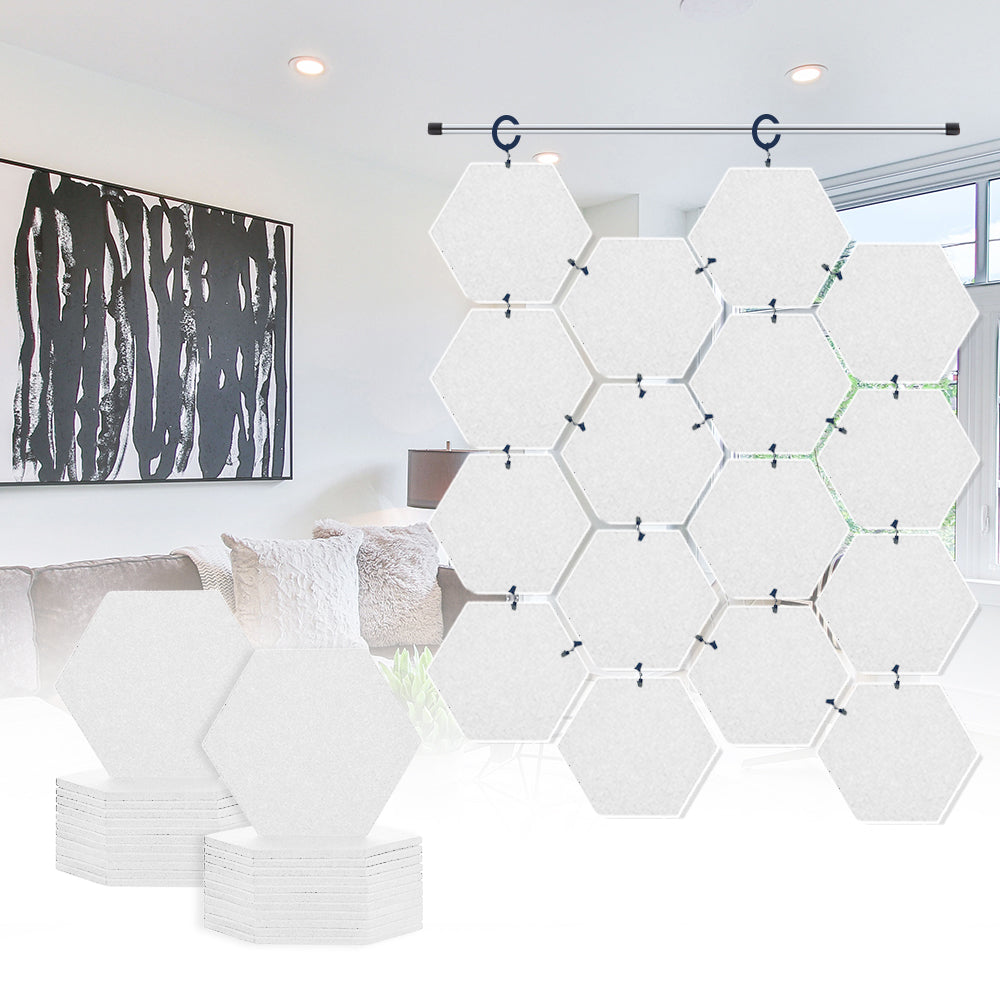 Acepunch Hanging Hexagon Sound Absorbing Clip-On Tile - AP1240