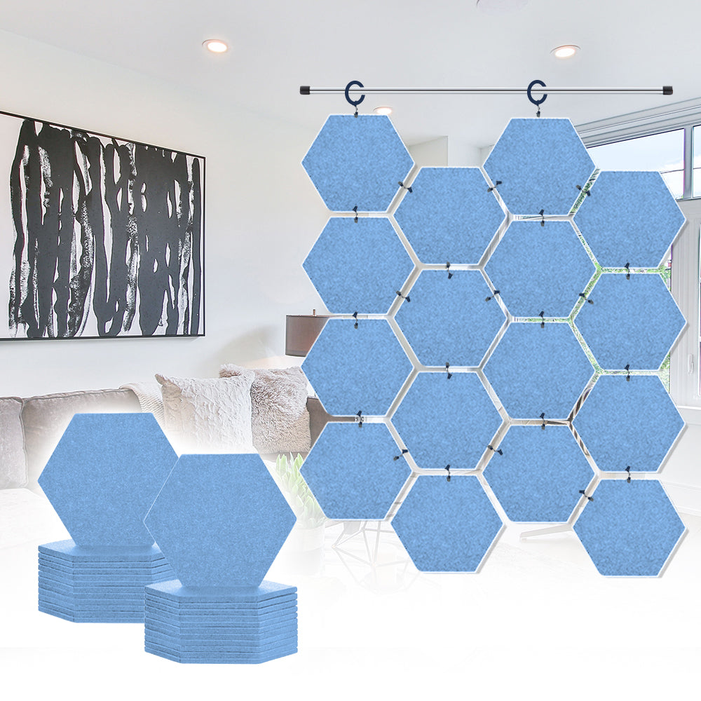 Acepunch Hanging Hexagon Sound Absorbing Clip-On Tile - AP1240