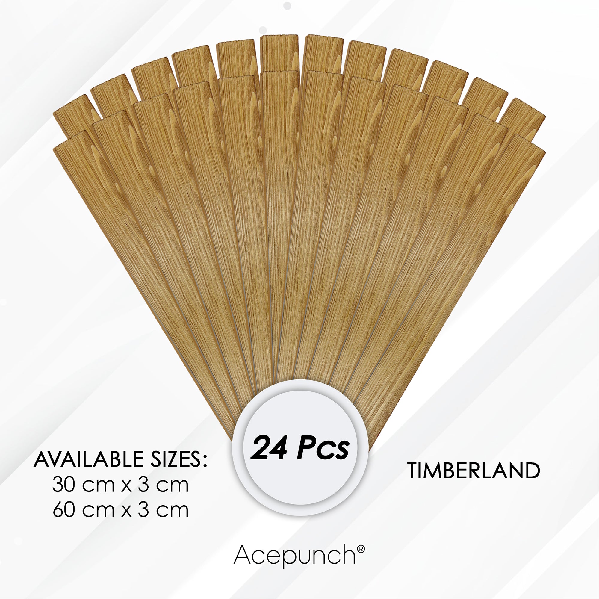 Acepunch Premium Oak Wood Wall Slates Decor AP1305