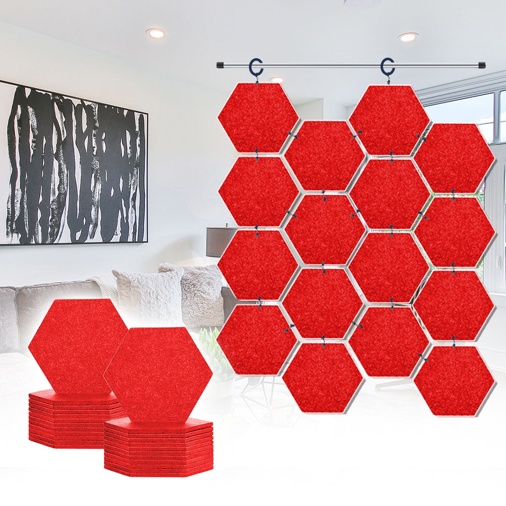 Acepunch Hanging Hexagon Sound Absorbing Clip-On Tile - AP1240