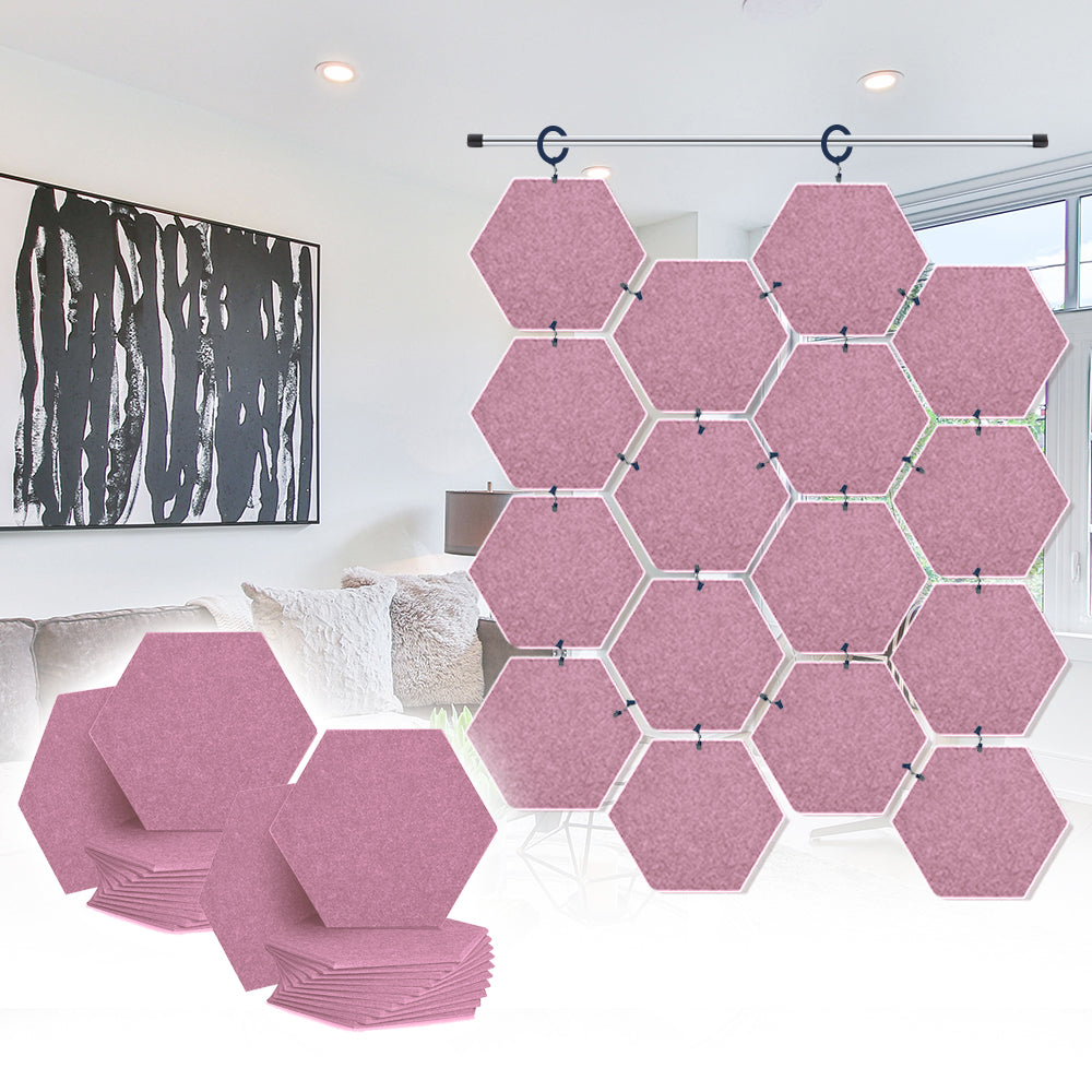 Acepunch Hanging Hexagon Sound Absorbing Clip-On Tile - AP1240