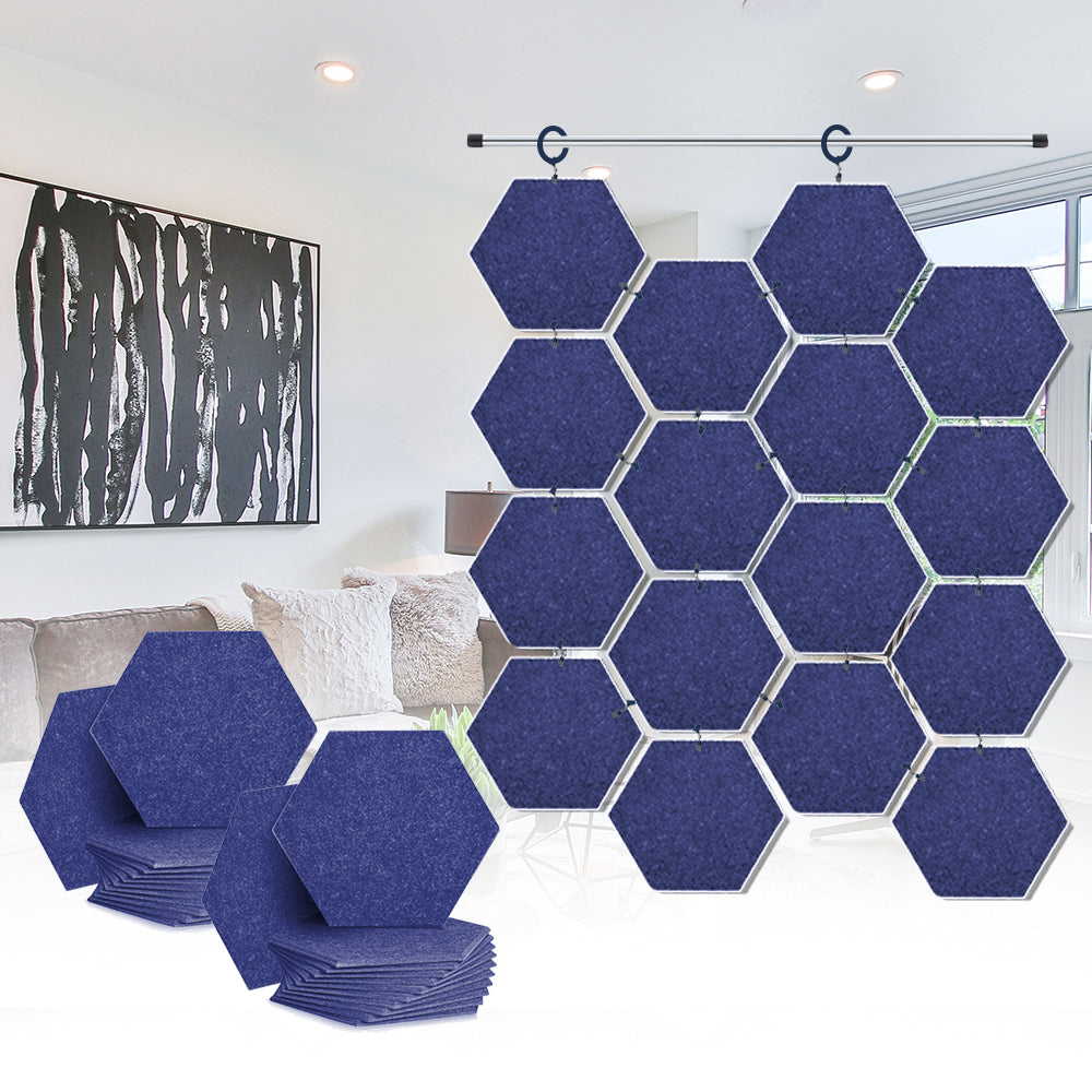 Acepunch Hanging Hexagon Sound Absorbing Clip-On Tile - AP1240