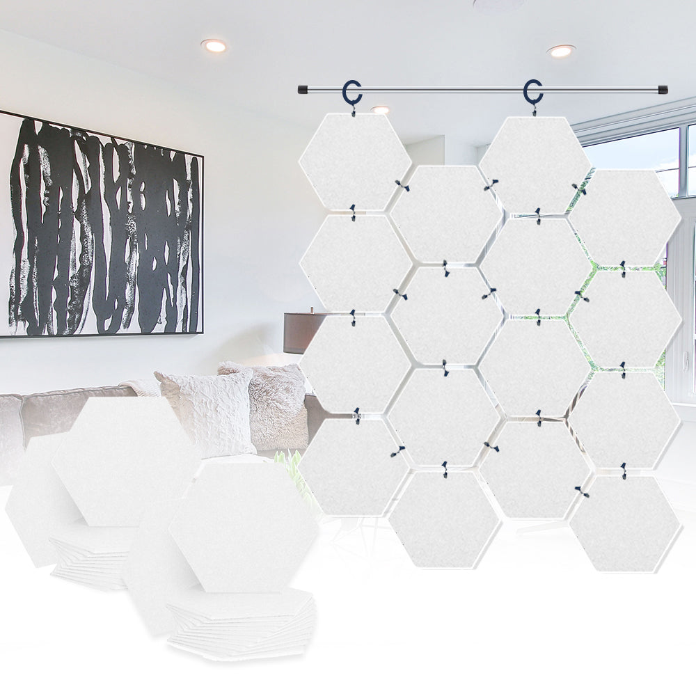 Acepunch Hanging Hexagon Sound Absorbing Clip-On Tile - AP1240
