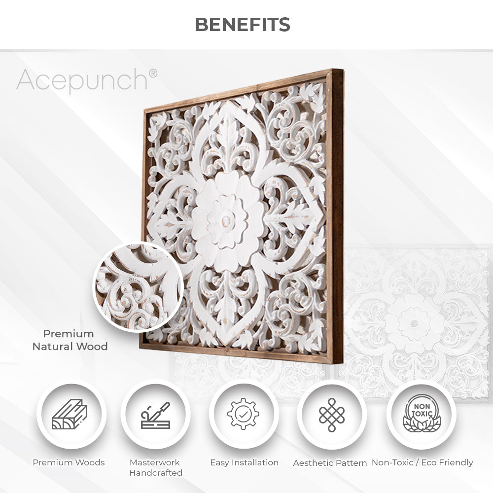 Acepunch Renaissance Art Wood Appliques Wall Decor / Carved Wall Sculpture - AP1323