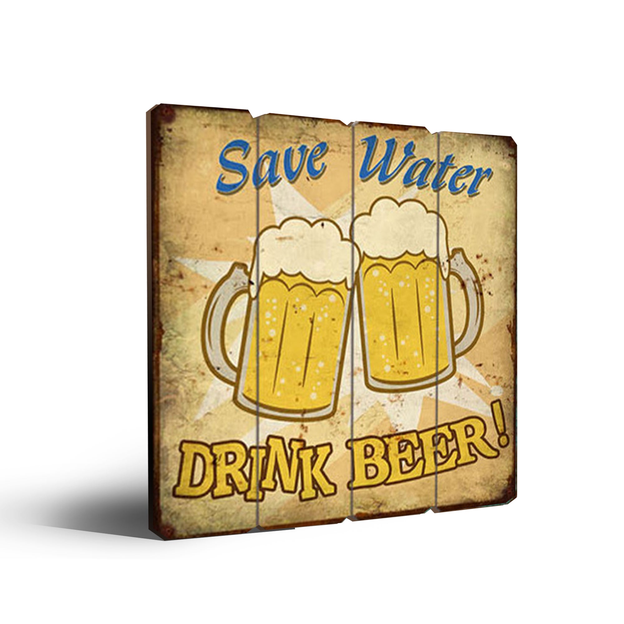 Acepunch Vintage Hanging Wood Board Wall Art Decor Bar Design - AP1387
