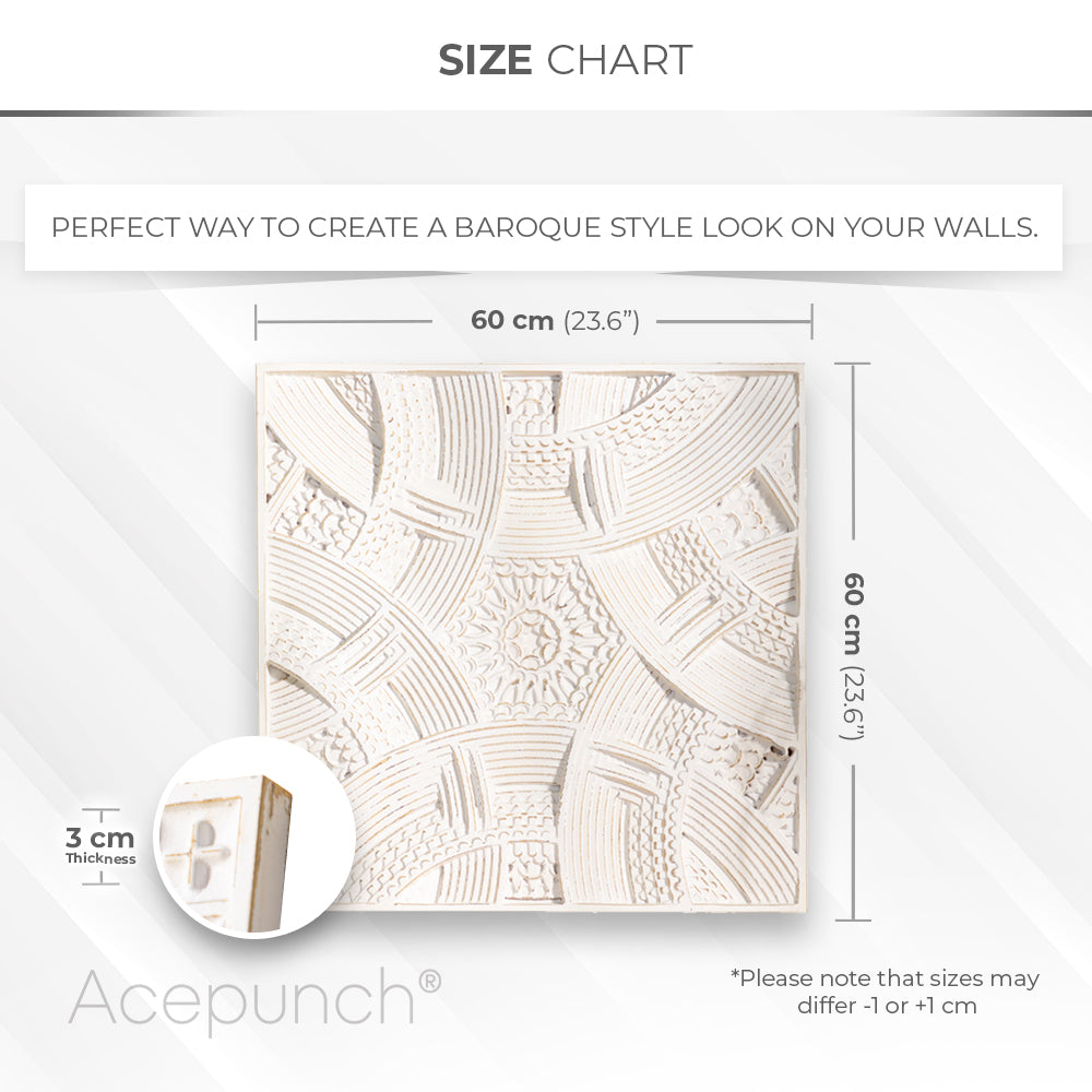 Acepunch Classical Greek Wood Appliques Wall Decor / Carved Wall Sculpture - AP1324