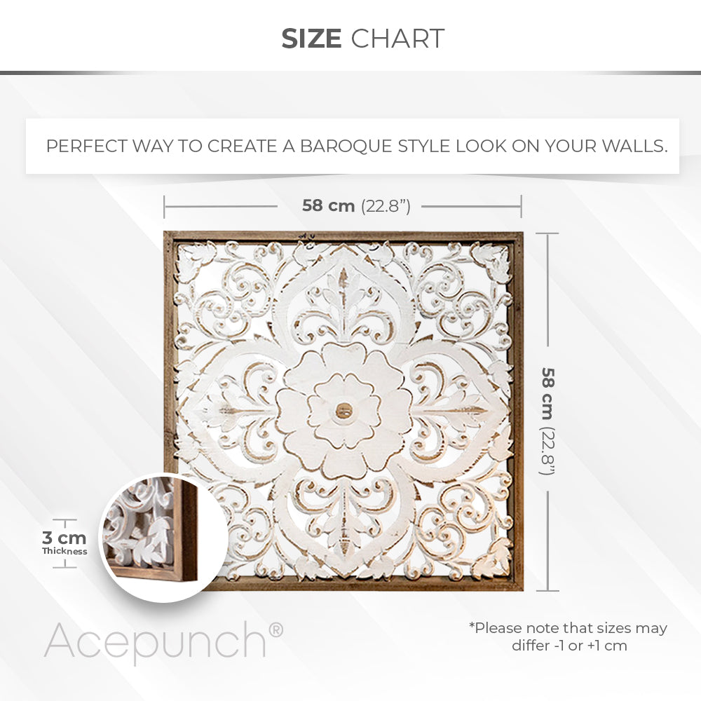 Acepunch Renaissance Art Wood Appliques Wall Decor / Carved Wall Sculpture - AP1323
