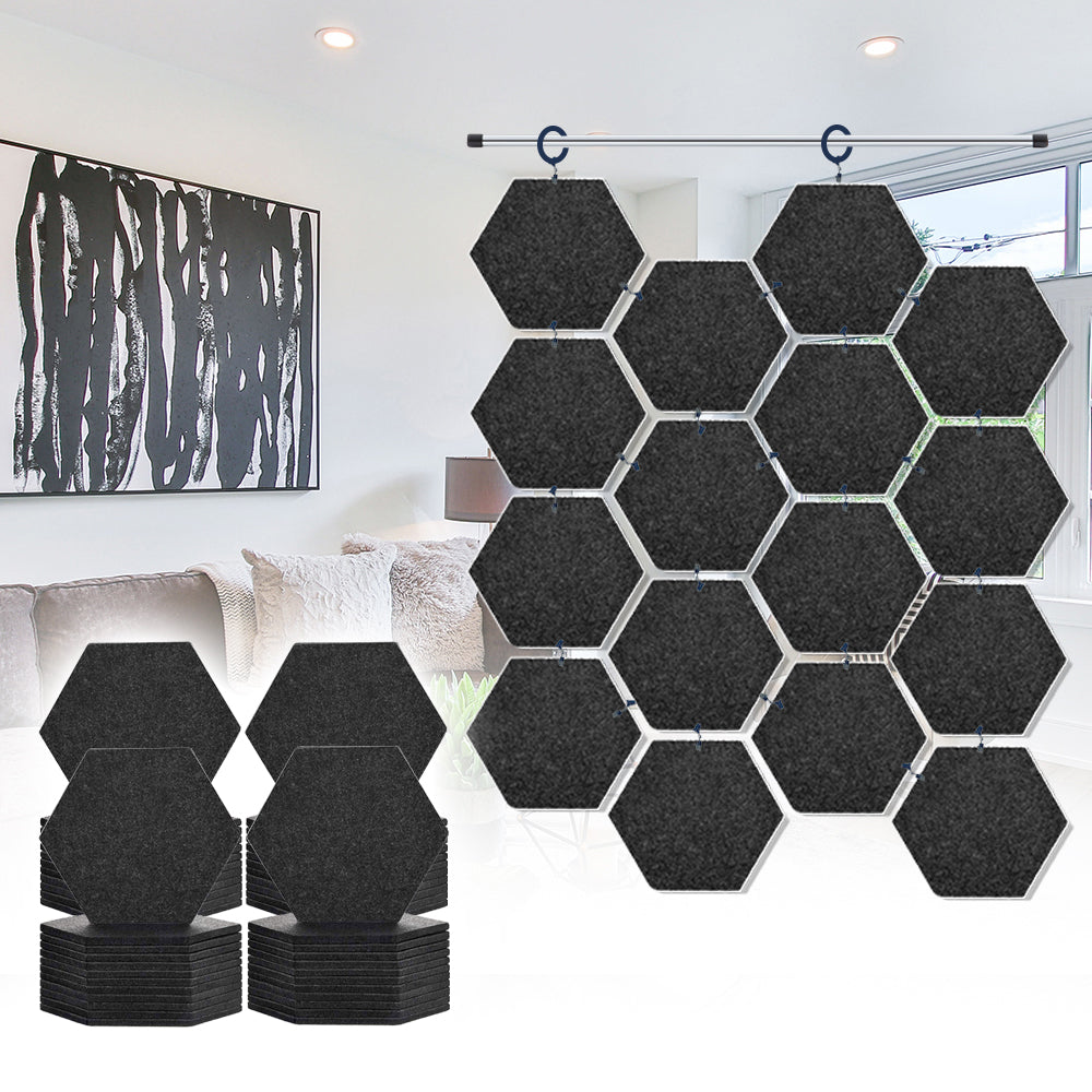 Acepunch Hanging Hexagon Sound Absorbing Clip-On Tile - AP1240