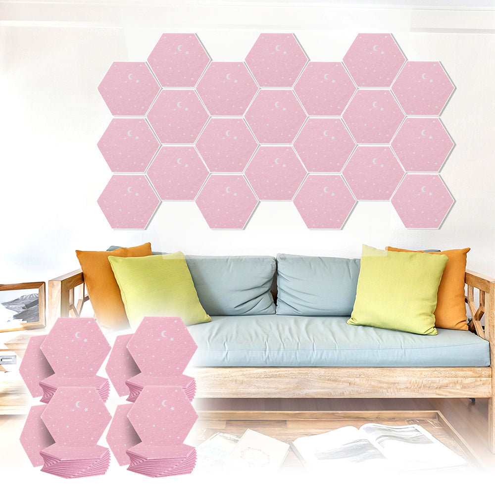 Acepunch Hexagon Felt Sound Absorbing Wall Panel - Starry Art - AP1231
