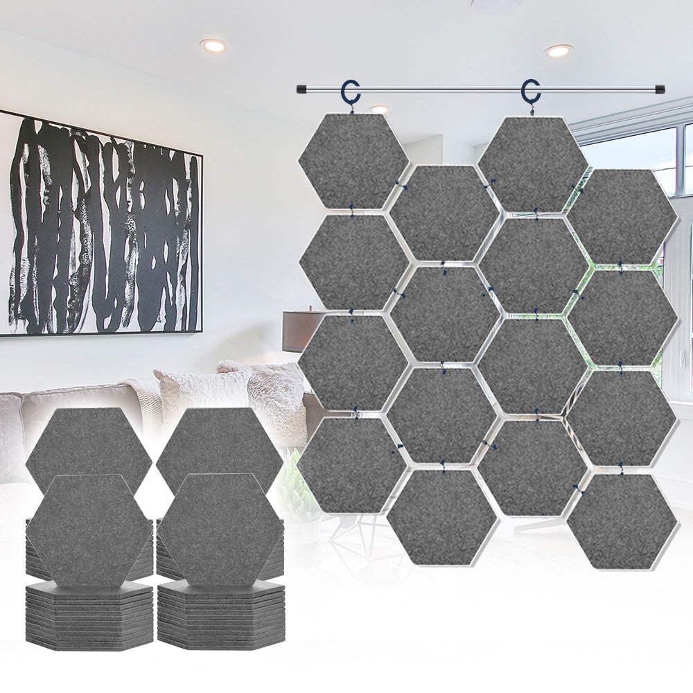 Acepunch Hanging Hexagon Sound Absorbing Clip-On Tile - AP1240
