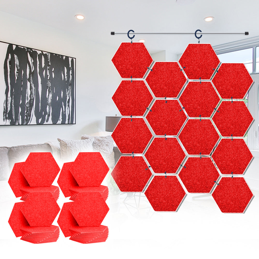 Acepunch Hanging Hexagon Sound Absorbing Clip-On Tile - AP1240