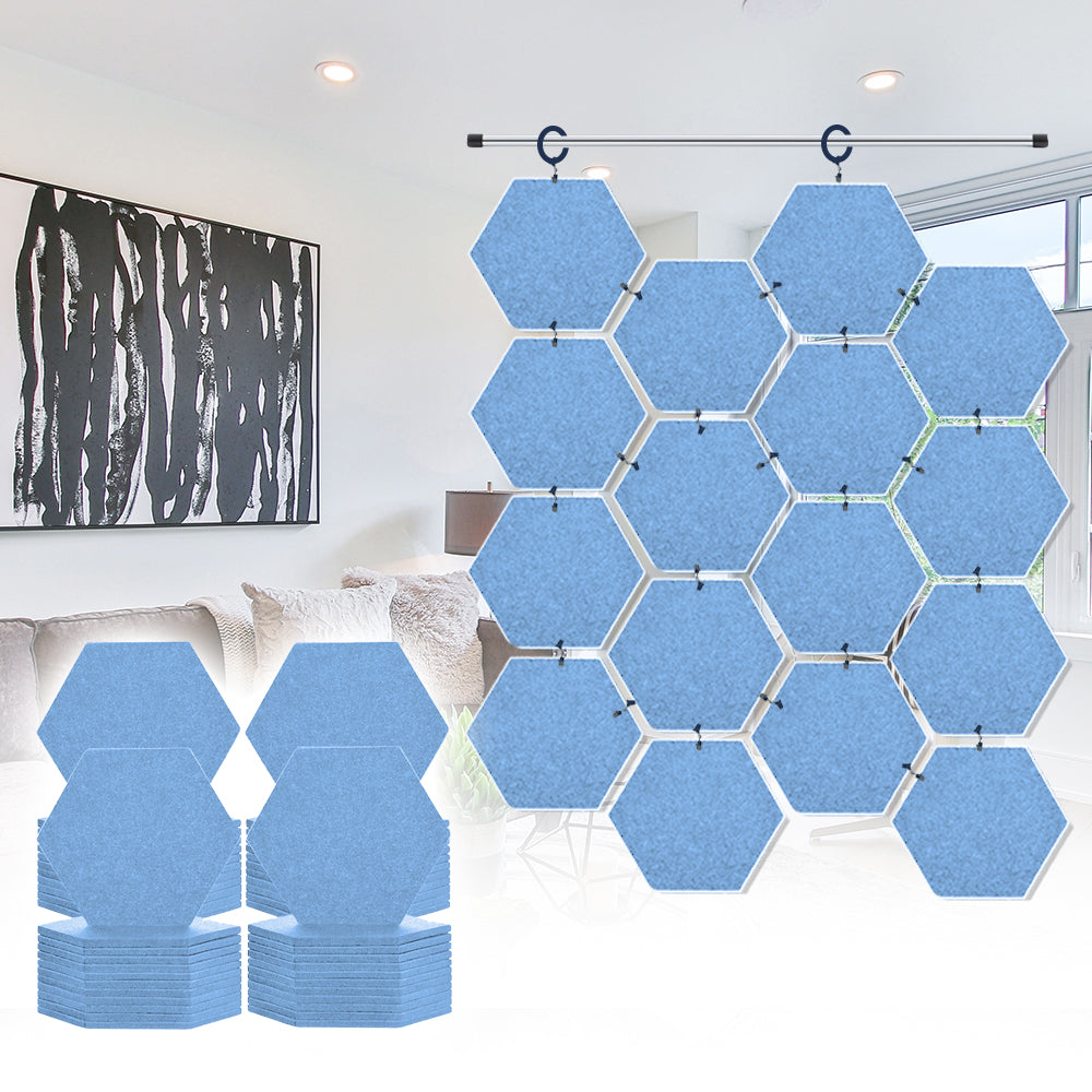 Acepunch Hanging Hexagon Sound Absorbing Clip-On Tile - AP1240