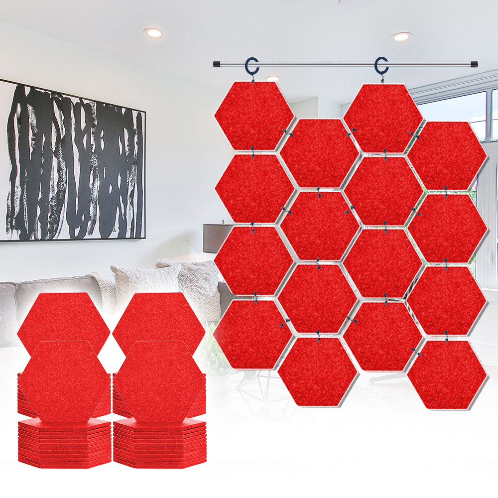 Acepunch Hanging Hexagon Sound Absorbing Clip-On Tile - AP1240