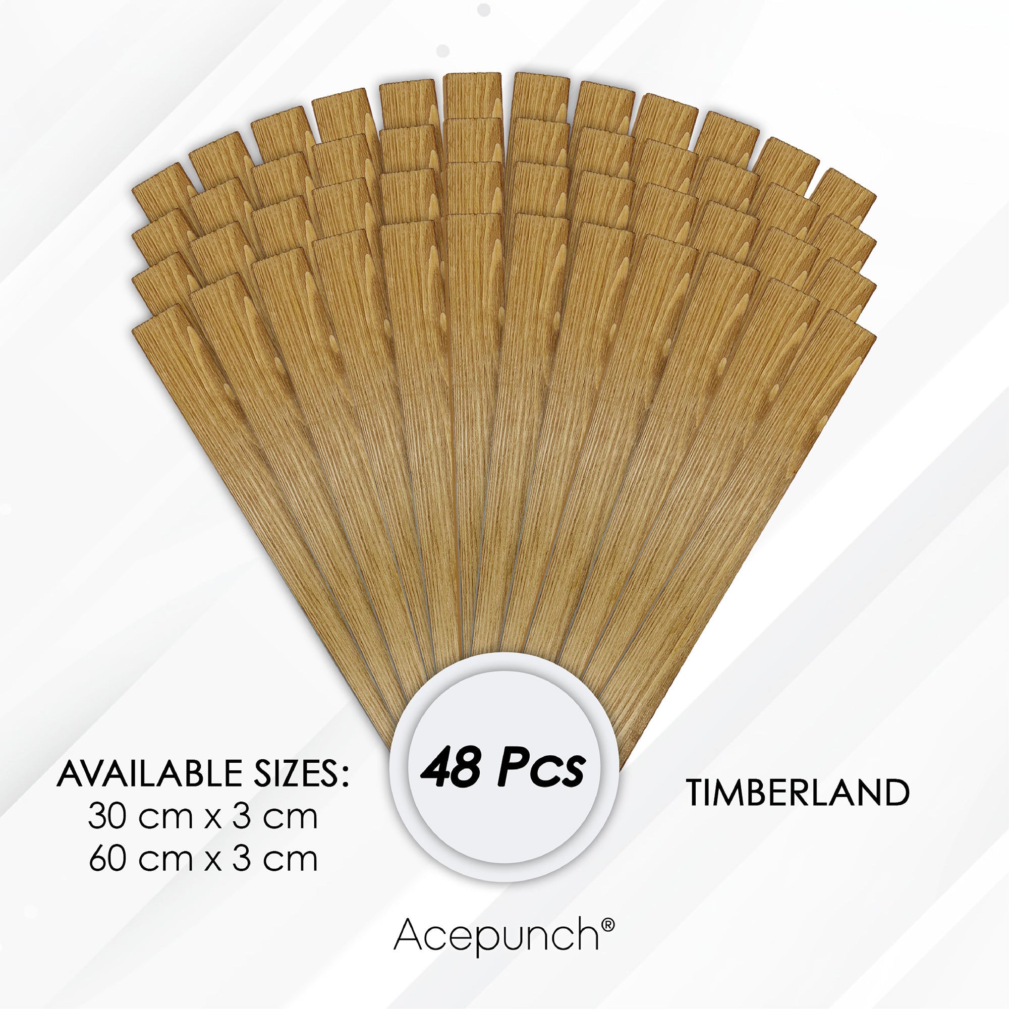 Acepunch Premium Oak Wood Wall Slates Decor AP1305