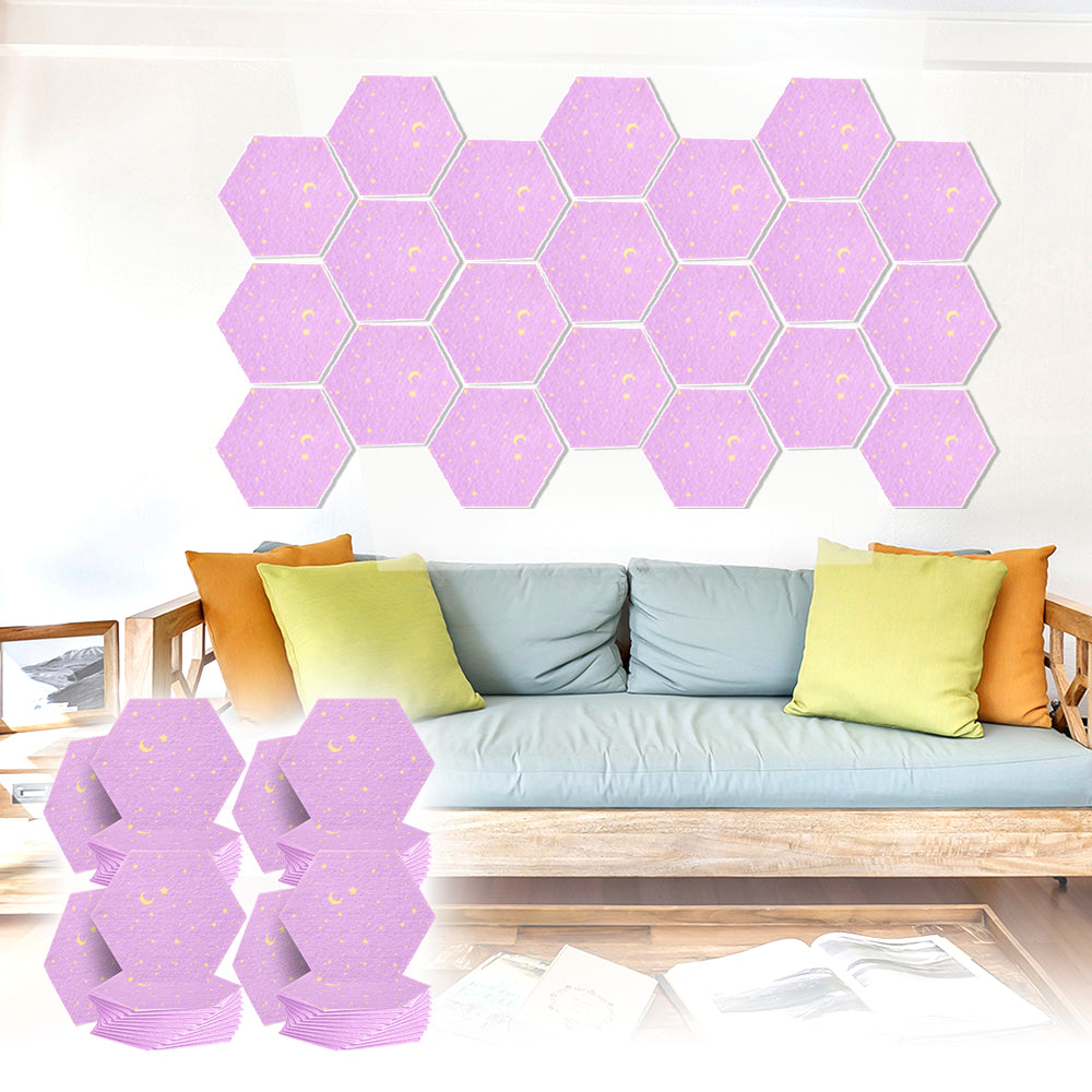 Acepunch Hexagon Felt Sound Absorbing Wall Panel - Starry Art - AP1231