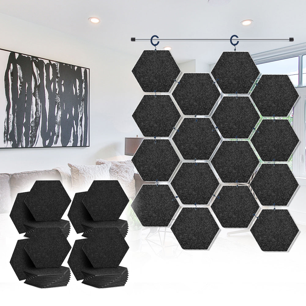 Acepunch Hanging Hexagon Sound Absorbing Clip-On Tile - AP1240