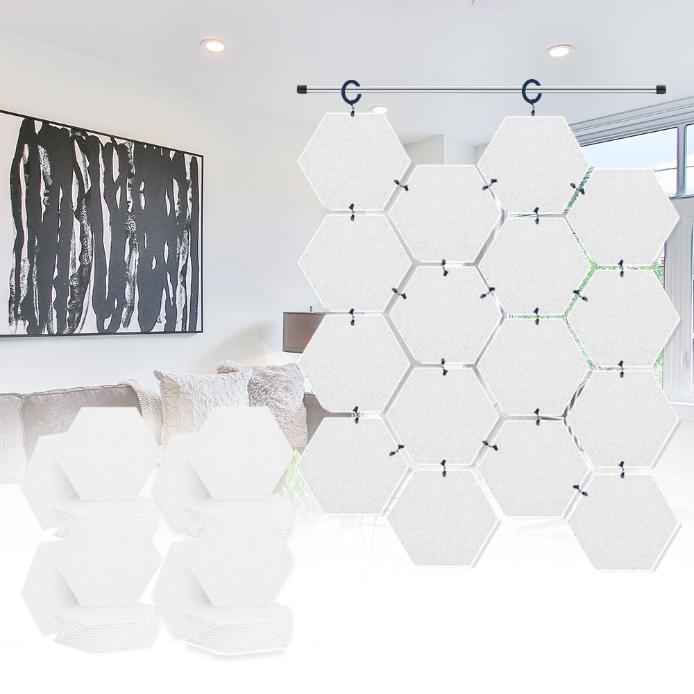 Acepunch Hanging Hexagon Sound Absorbing Clip-On Tile - AP1240