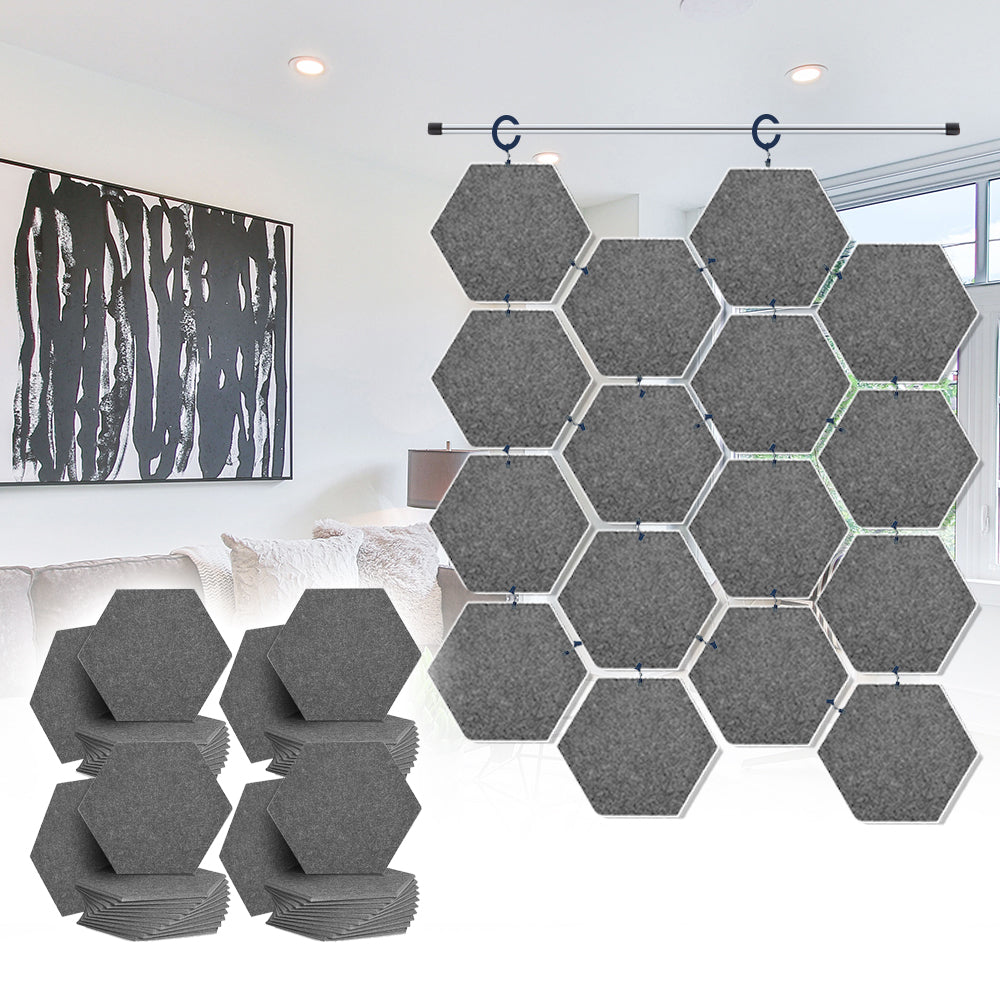 Acepunch Hanging Hexagon Sound Absorbing Clip-On Tile - AP1240