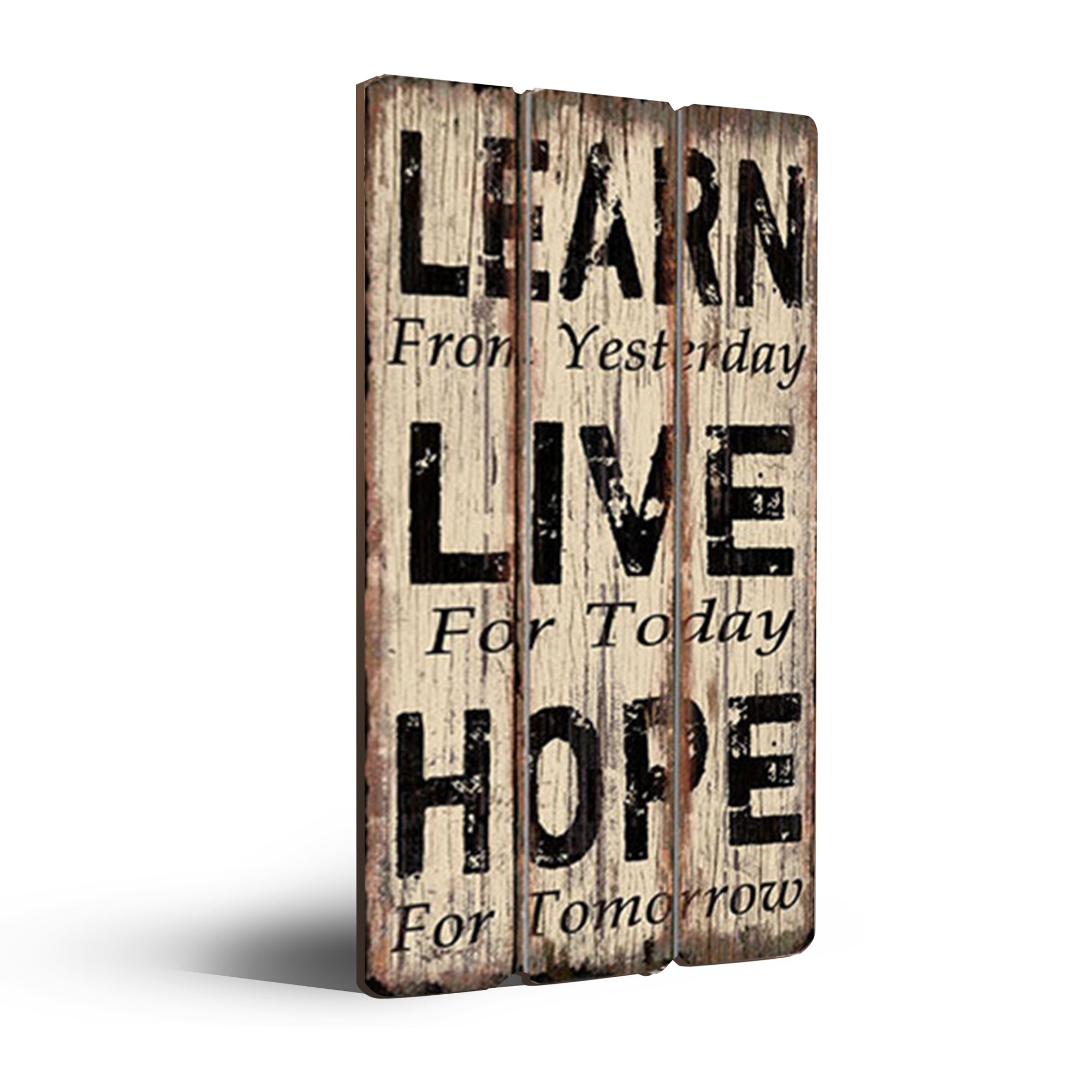 Acepunch Retro Hanging Wood Board Wall Art Decor Motivational Design - AP1386